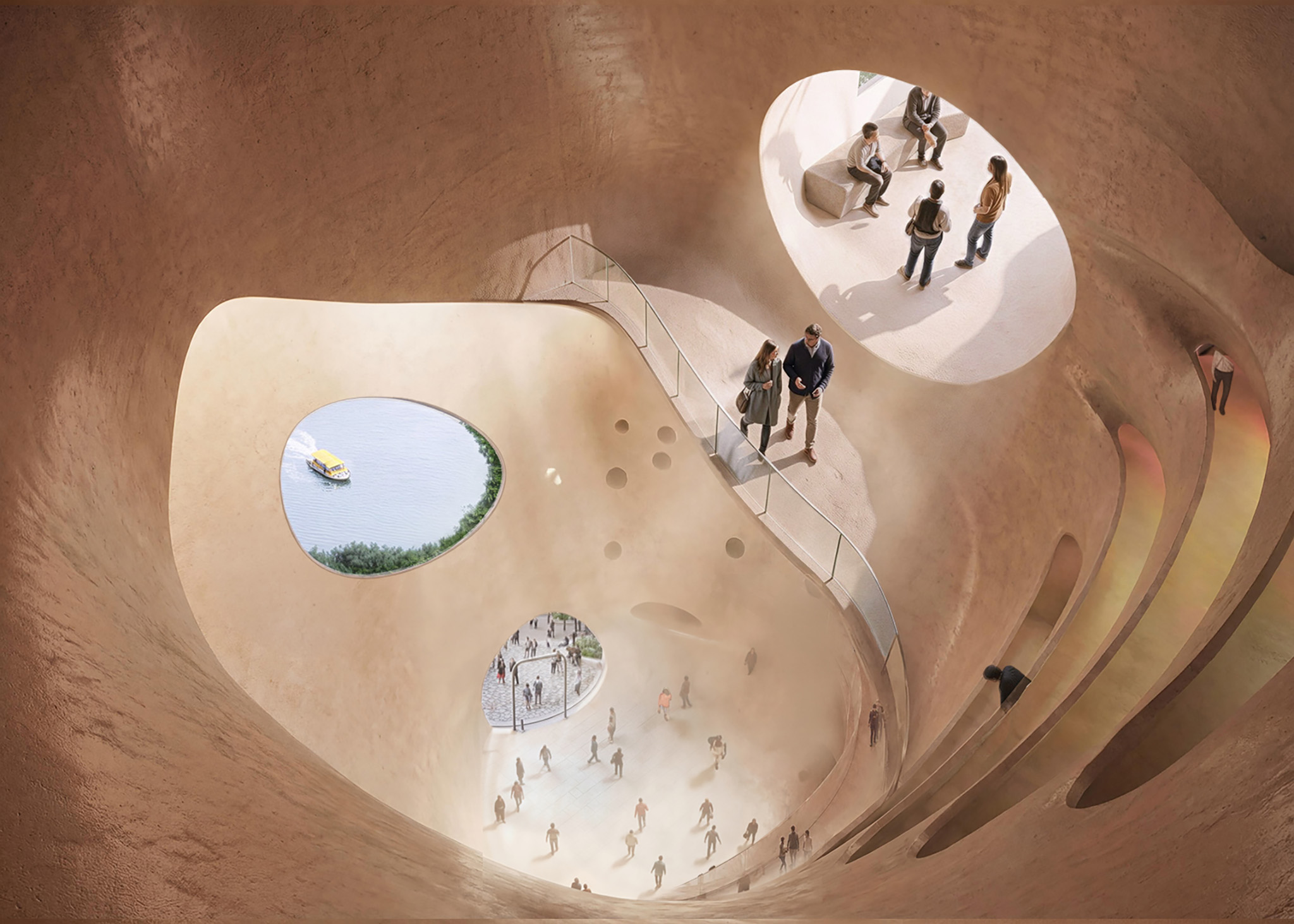 Rendering. "Shift Embassy" by MVRDV.