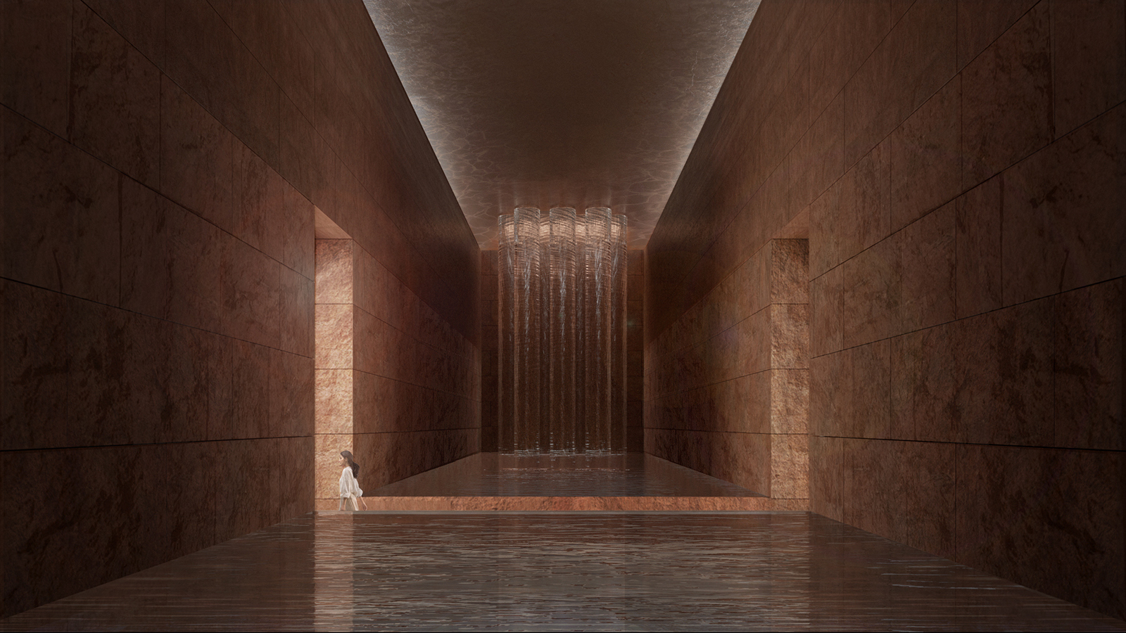 Museo del Bautismo de Jesús por Niall McLaughlin Architects. Visualización cortesía de Niall McLaughlin Architects. 