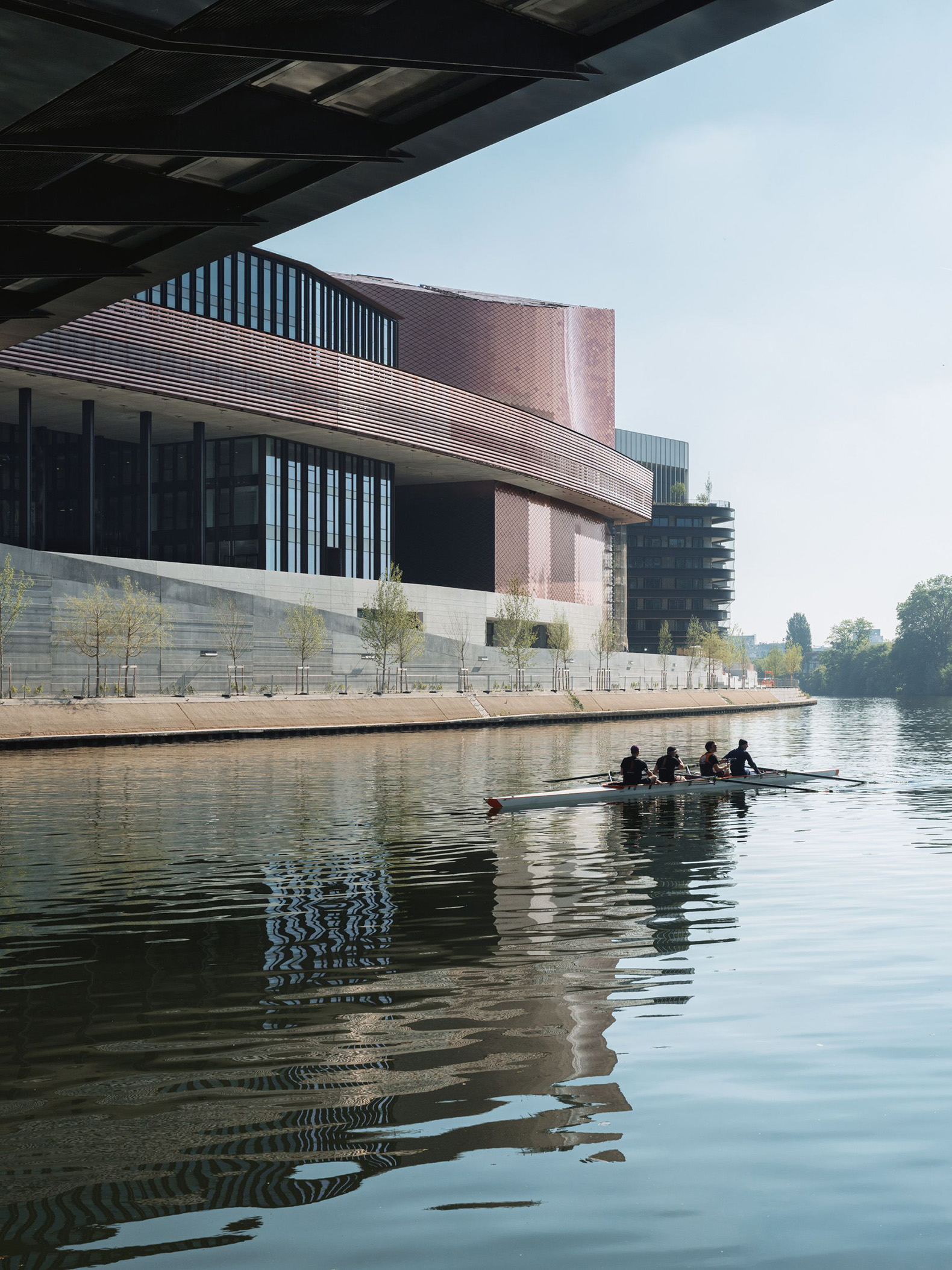 Le Large – Pointe des Arts Art Center – Seguin Island by RCR Arquitectes + CALQ Architects. Photograph by Nicolas Trouillard.