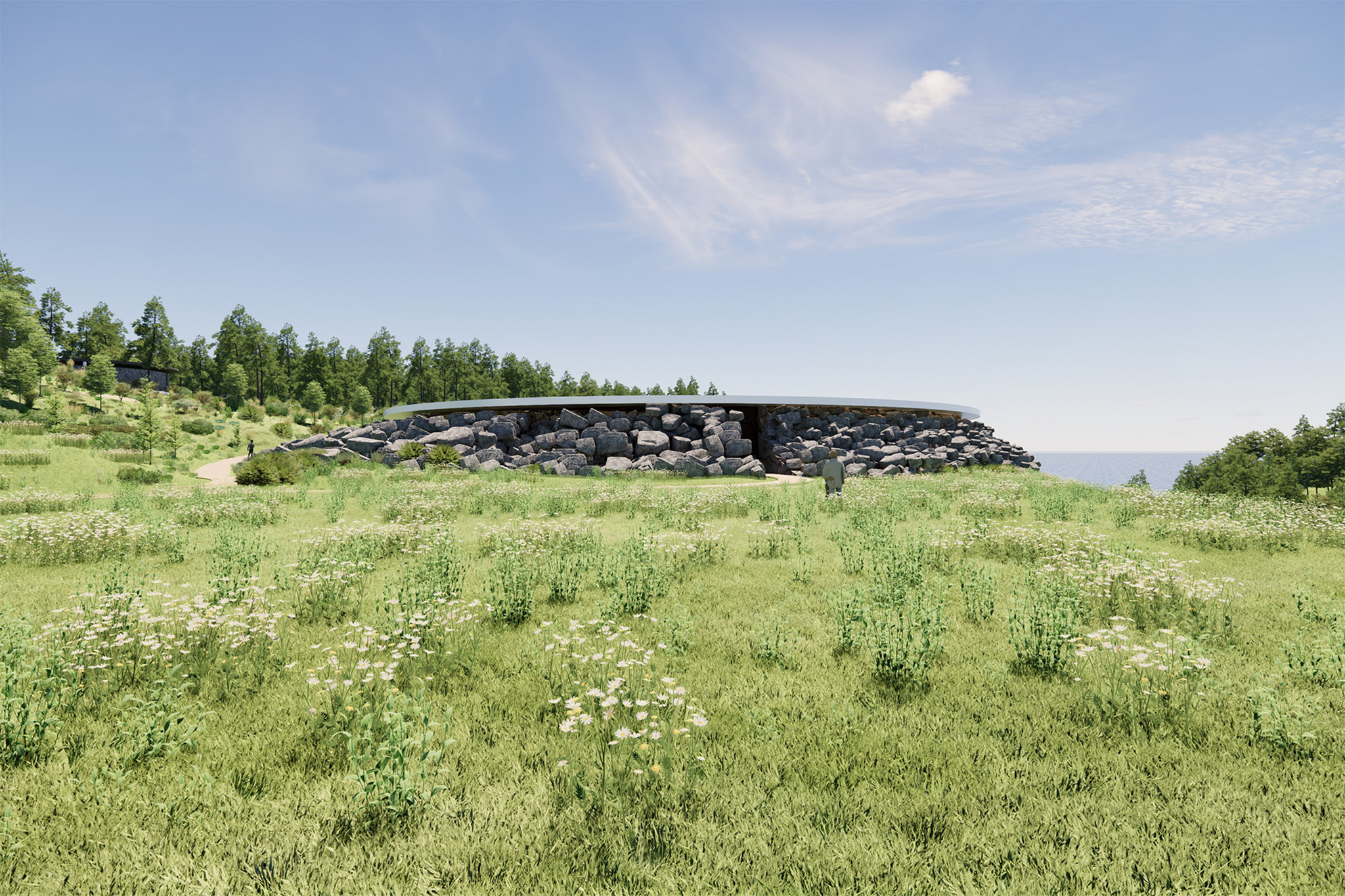 «Sea of Time – TOHOKU» por ATTA + Tatsuo Miyajima. Fotografía por ATTA – Atelier Tsuyoshi Tane Architects.