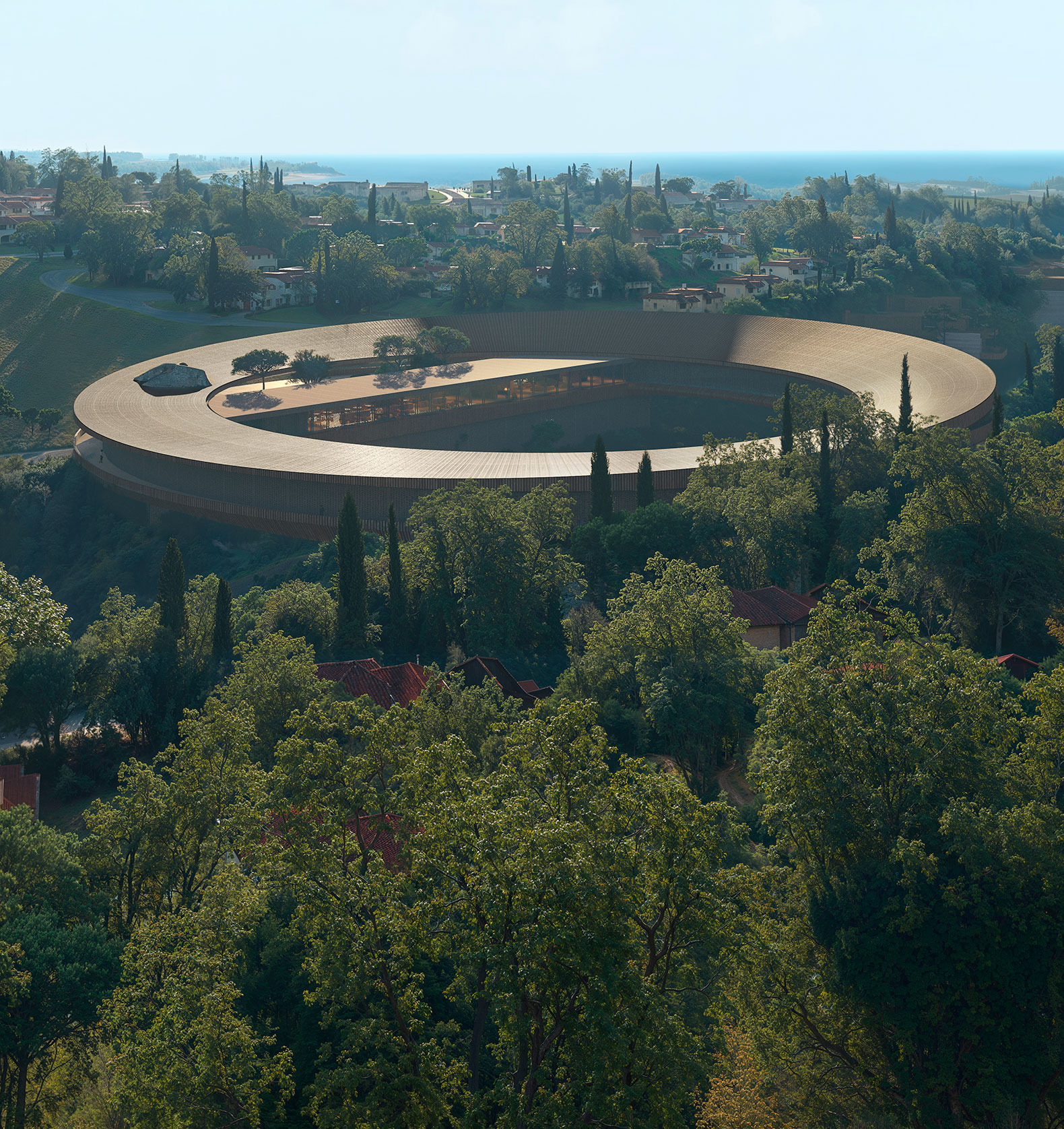 "The Ring and Greenhouse" by Snøhetta. Rendering by Proloog.
