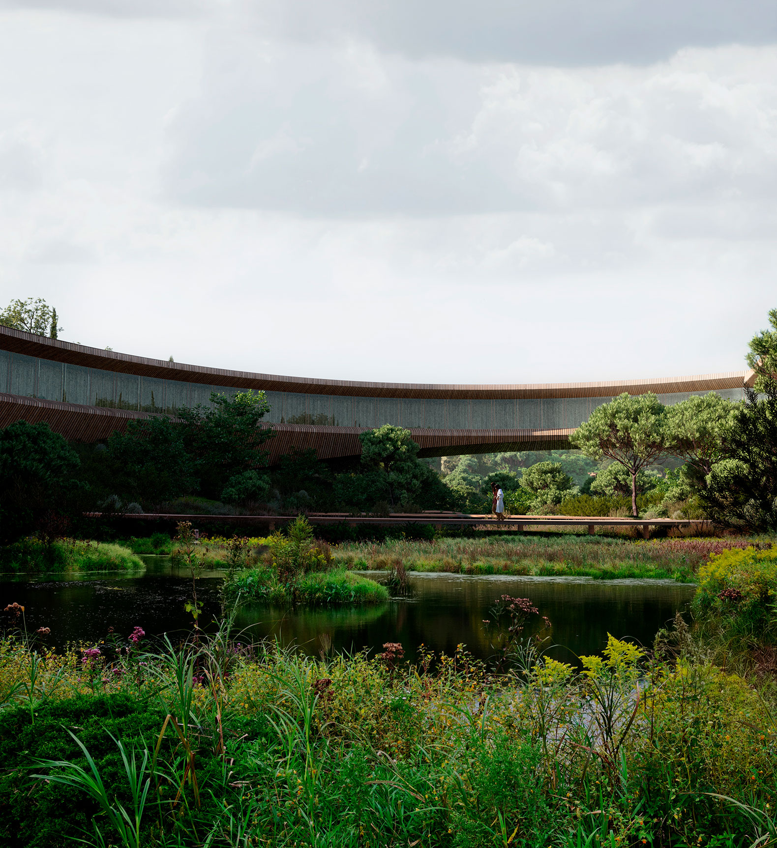 "The Ring and Greenhouse" by Snøhetta. Rendering by Proloog.
