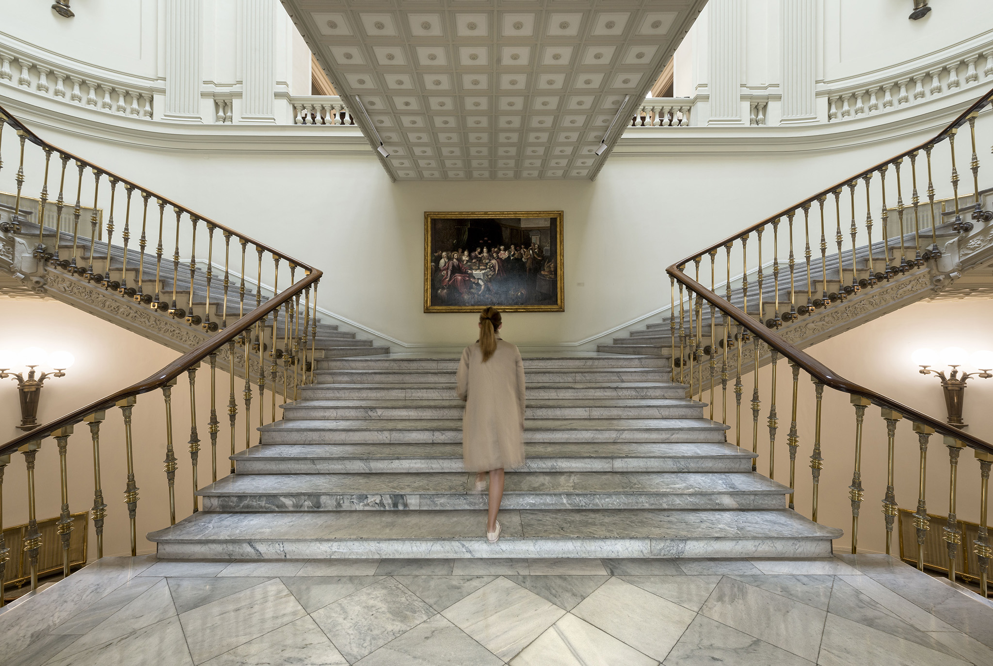 Pasillo basamento. Fotografía cortesía por El Banco de España.