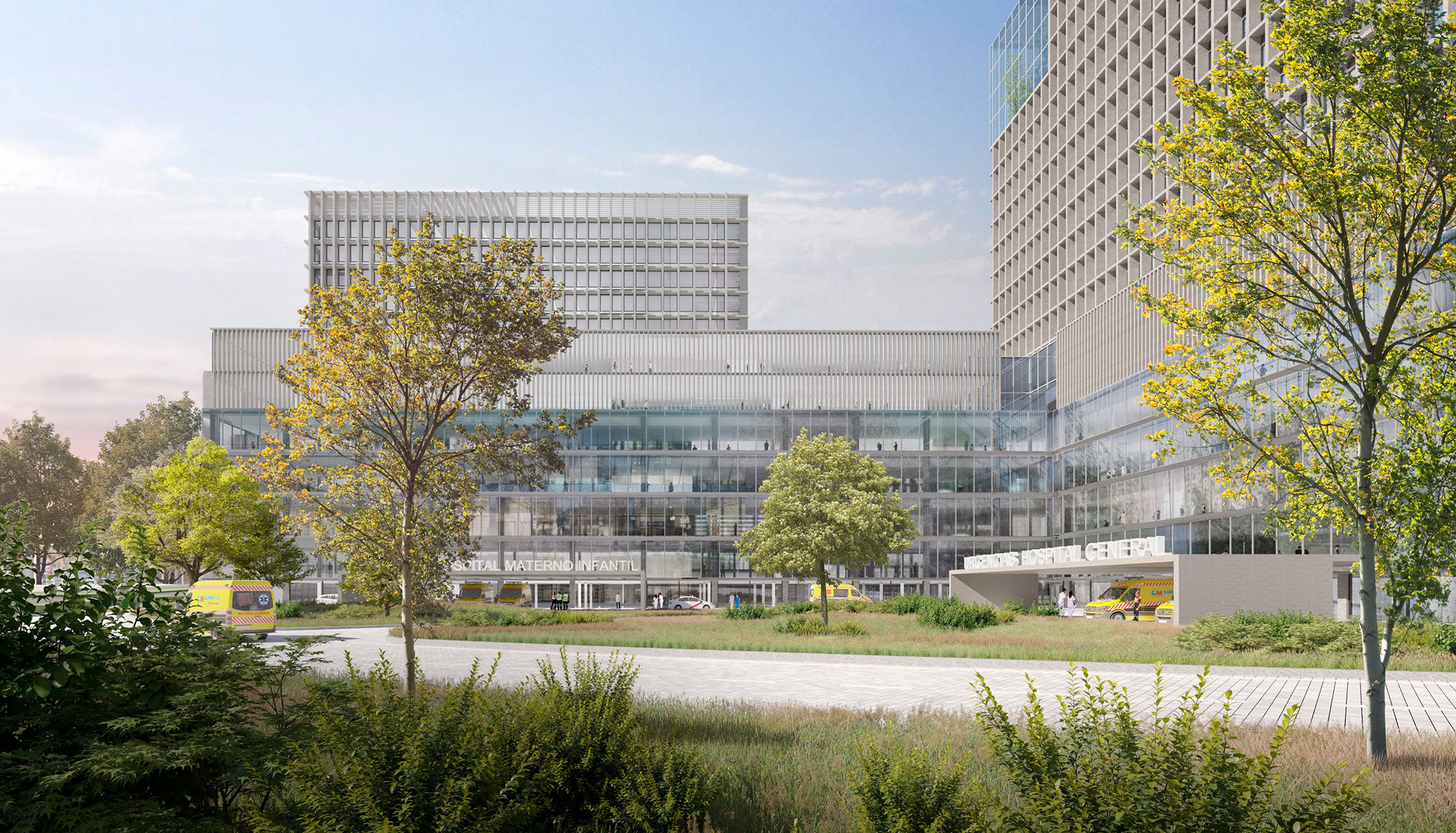 La Paz University Hospital by Burgos & Garrido Arquitectos + MAPA AC + Neila Arquitectura. Rendering by Show Me The Project / Supernova.