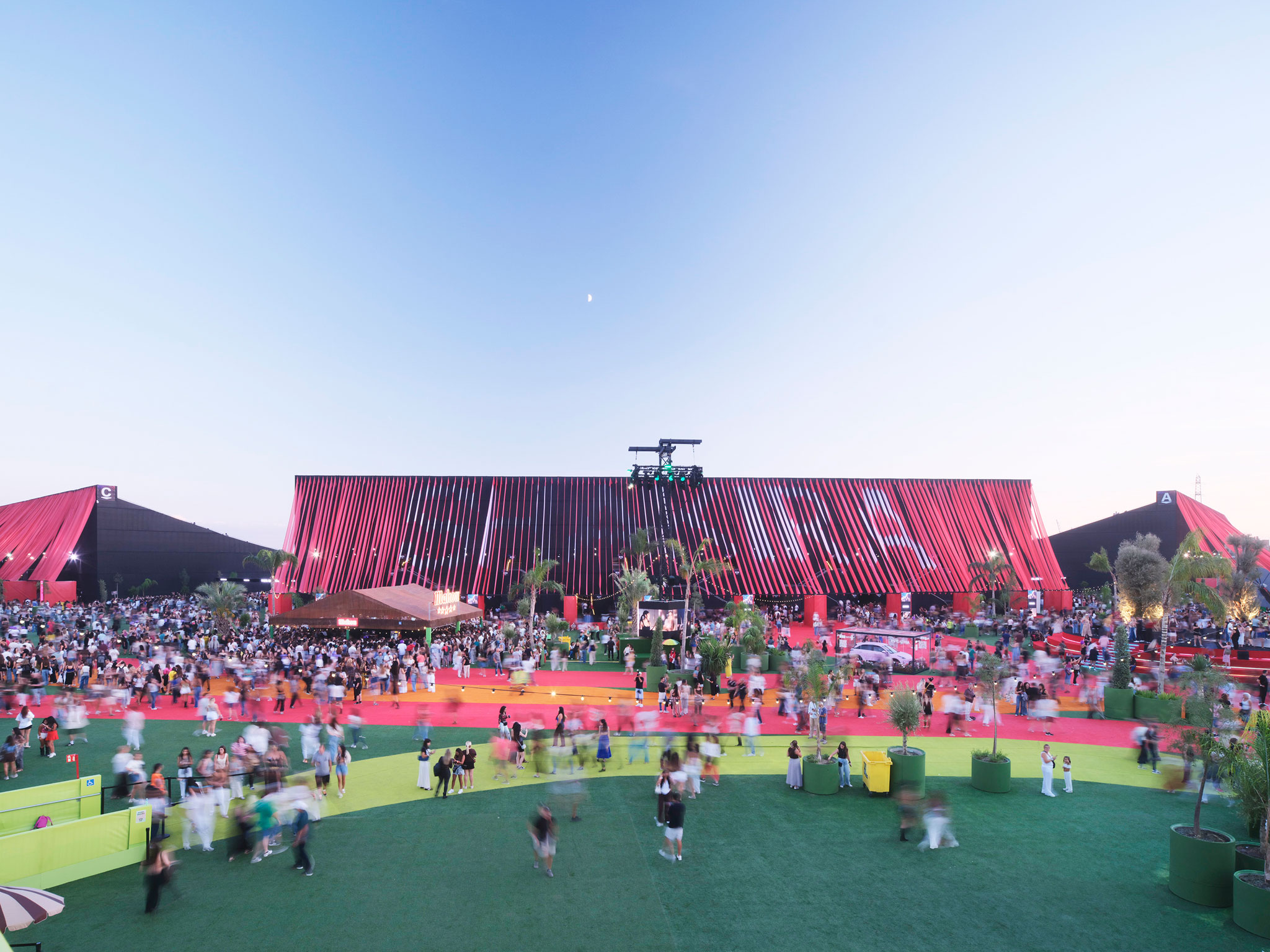 Macondo Park for Shakira’s Madrid Residency by BIG. Photograph by Adrià Goulà