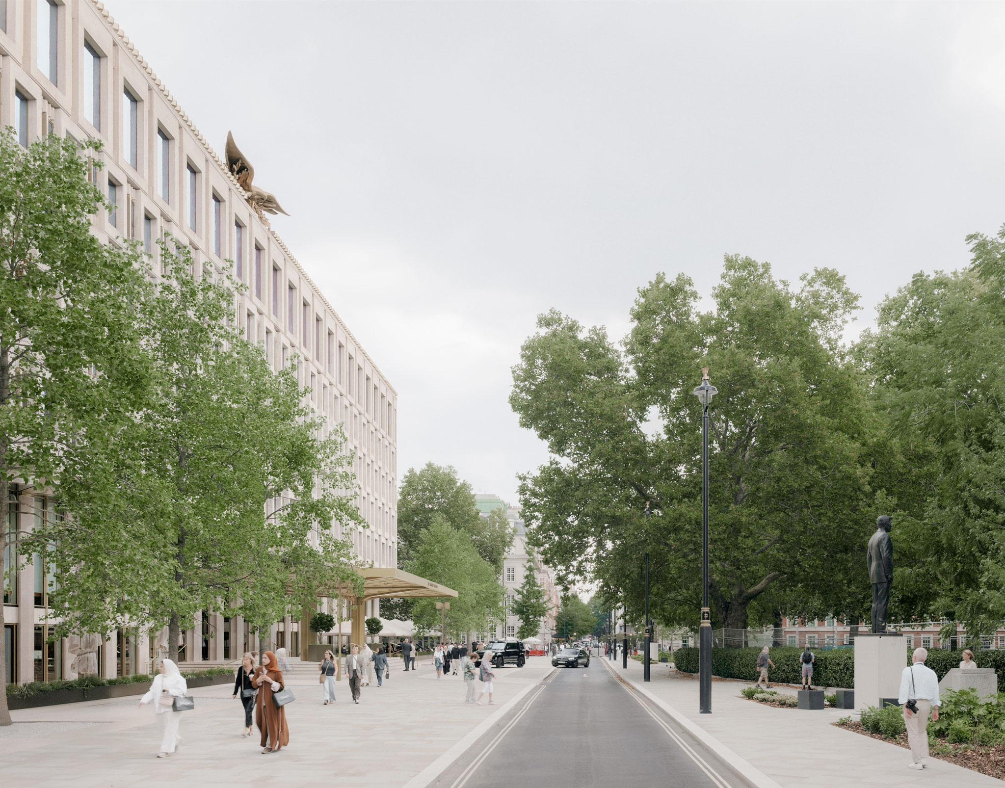 30 Grosvenor Square by David Chipperfield Architects. Photograph by Simon Menges. 30 Grosvenor Square, por David Chipperfield Architects. Fotografía por Simon Menges.