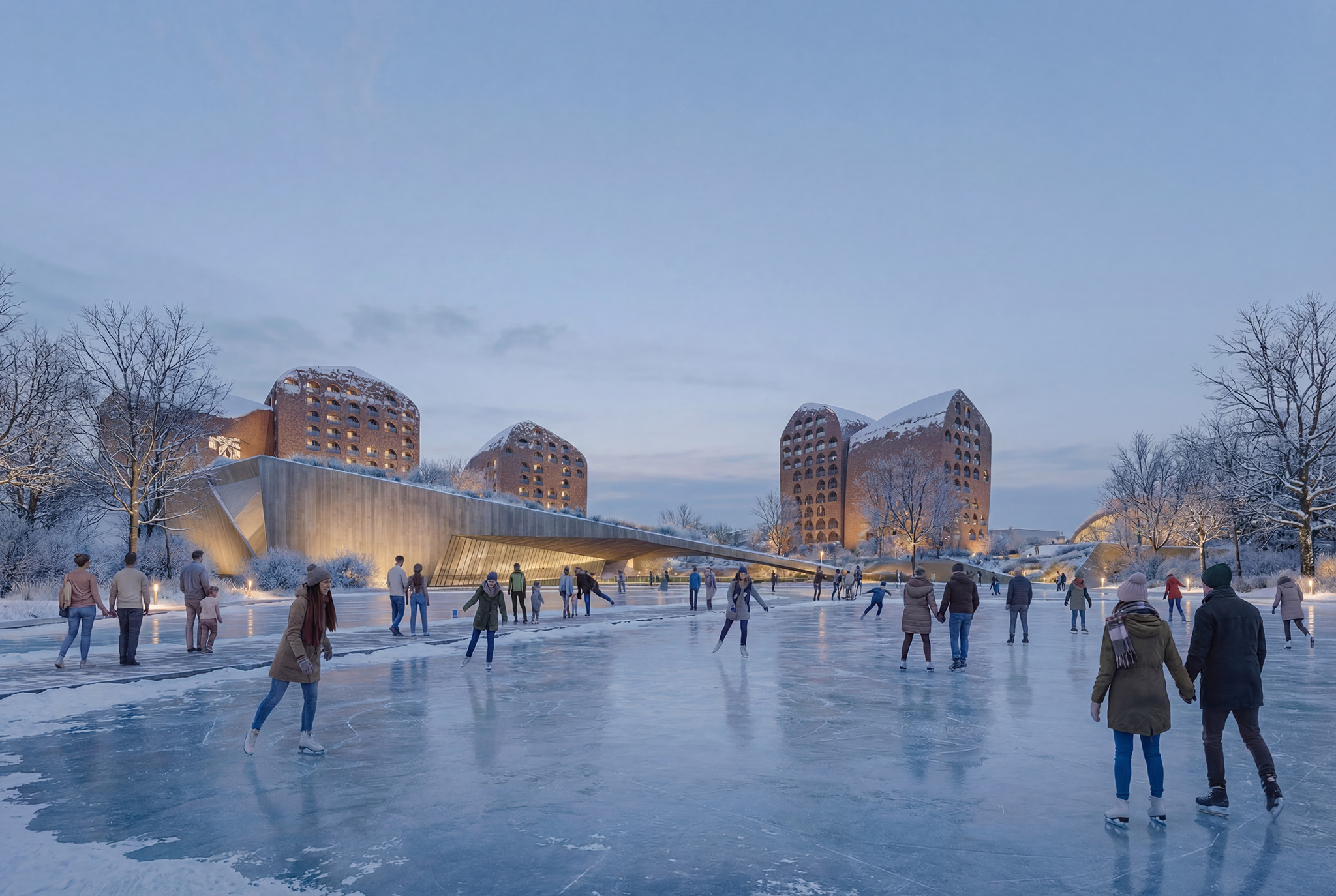 Almaty Eastern Gate Polycenter District by ENOTA. Rendering by Studio Spacer.