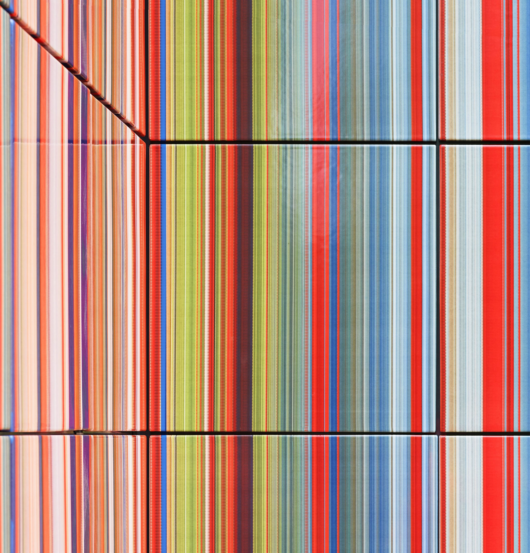 Gerhard Richter, STRIP TOWER (962), 2023. Sils Maria, Switzerland, 2026. Courtesy of Gerhard Richter Kunststiftung and Luma Foundation. Photograph by Schaub Stierli Fotografie.