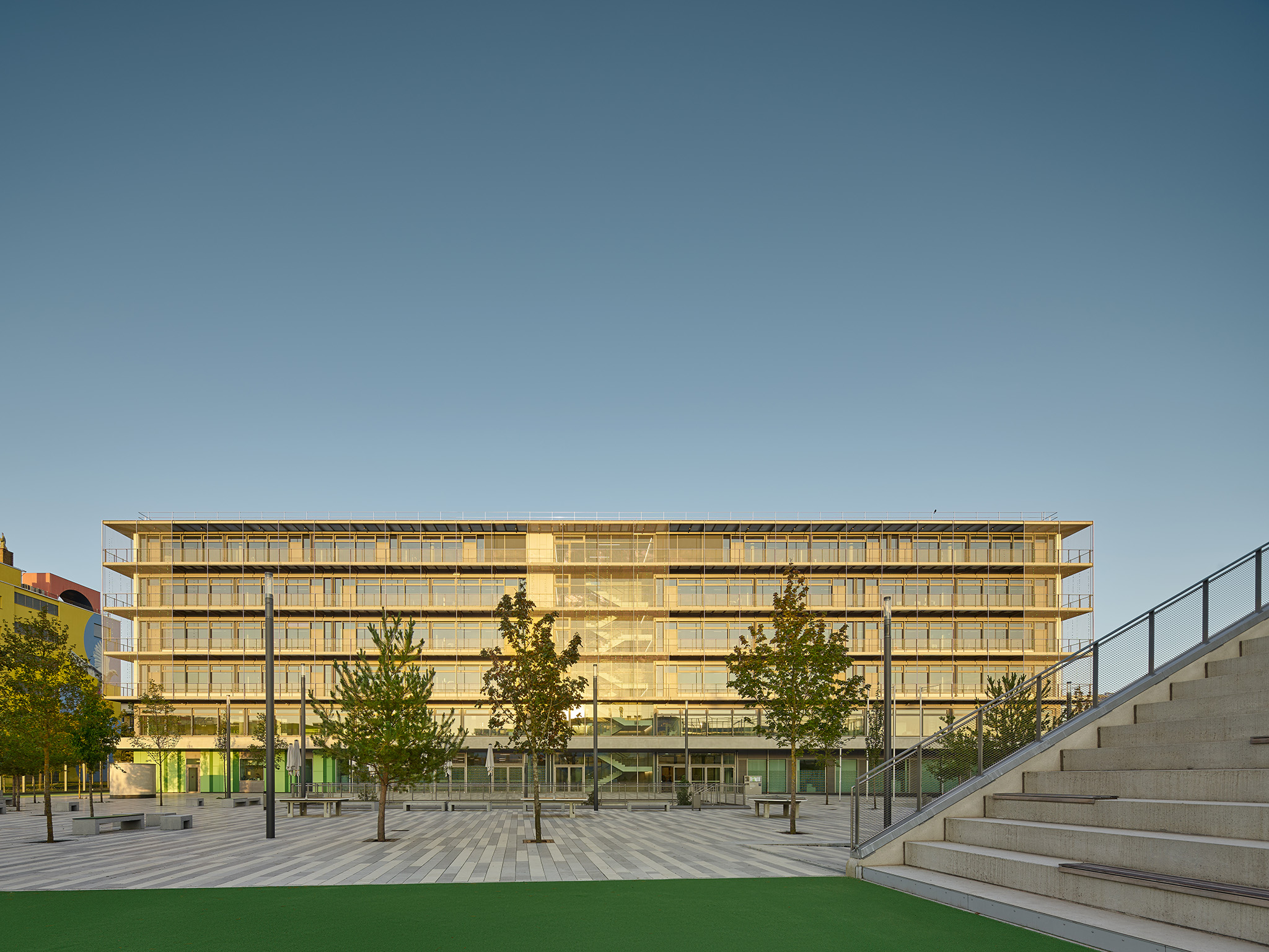Municipal Thomas Mann High School by h4a Gessert + Randecker Architekten. Photograph by Zooey Braun.