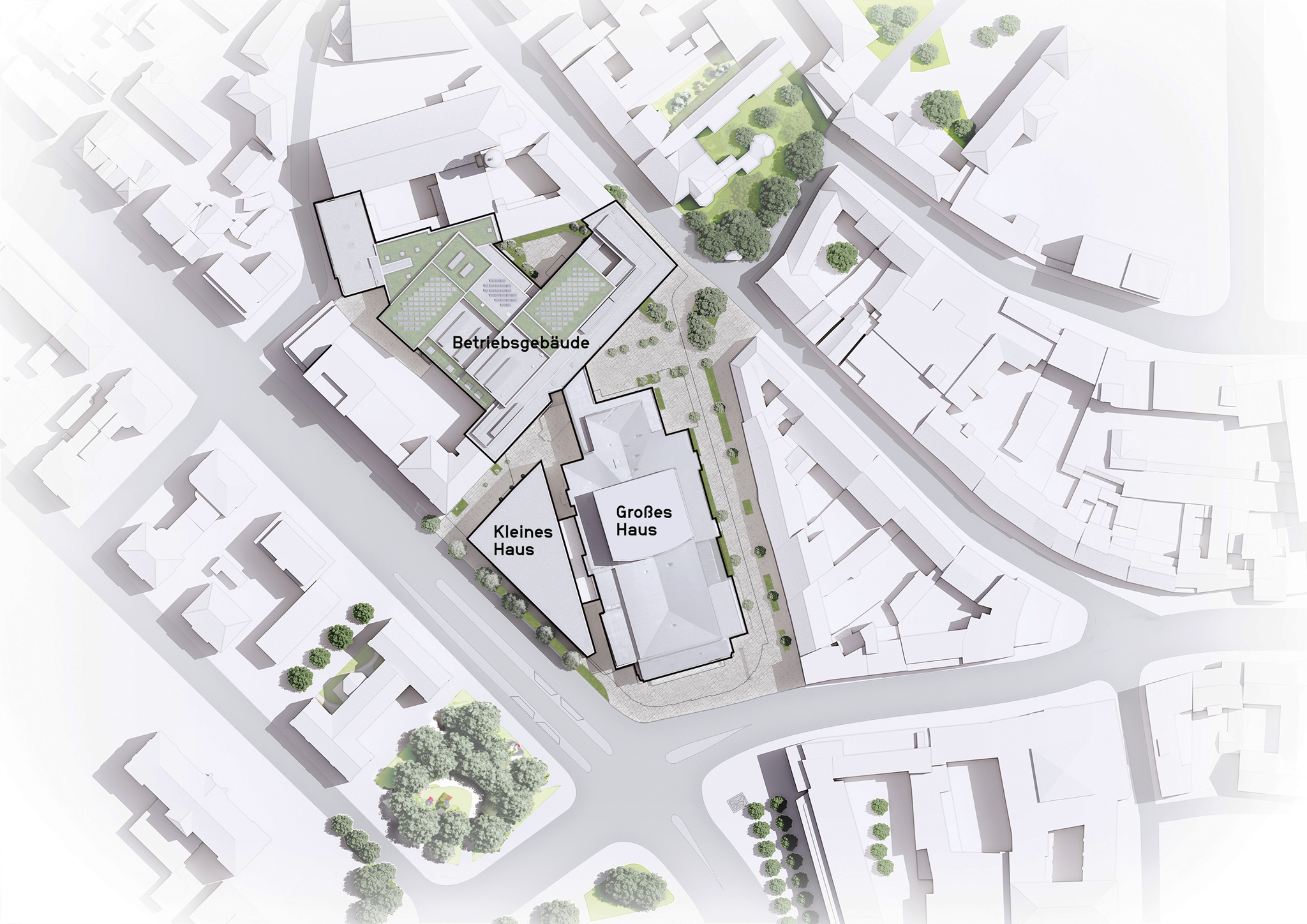 Site plan, original scale 1:500 © HENN
