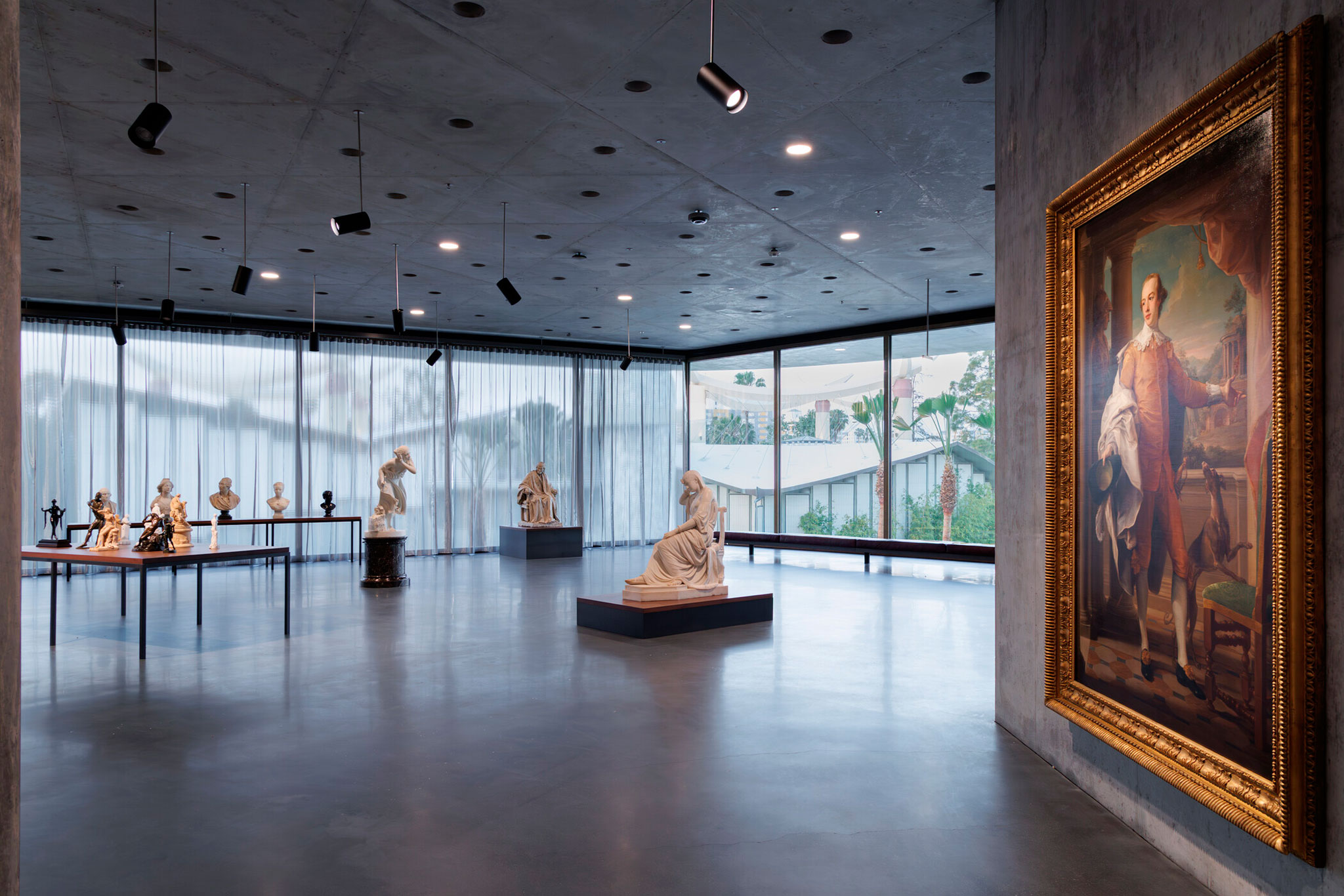 Classical Revivals in Europe and America with Pompeo Batoni’s Portrait of Sir Wyndham Knatchbull-Wyndham (1758–59) at right, David Geffen Galleries at LACMA. Photograph by Iwan Baan, courtesy by Museum Associates/LACMA.