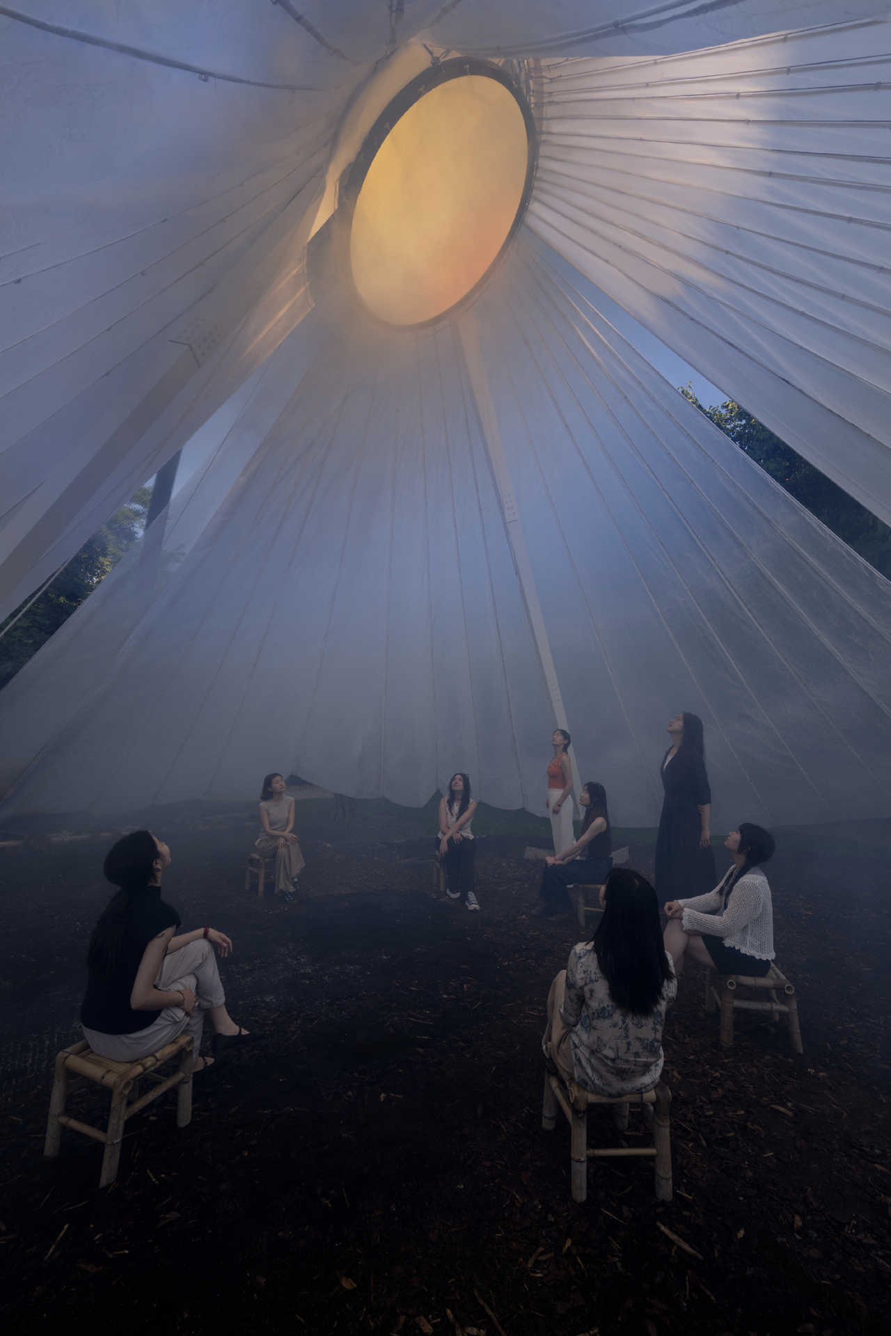 Chinese Paper Umbrella. China Pavilion in Venice by MAD. Photograph by MAD.