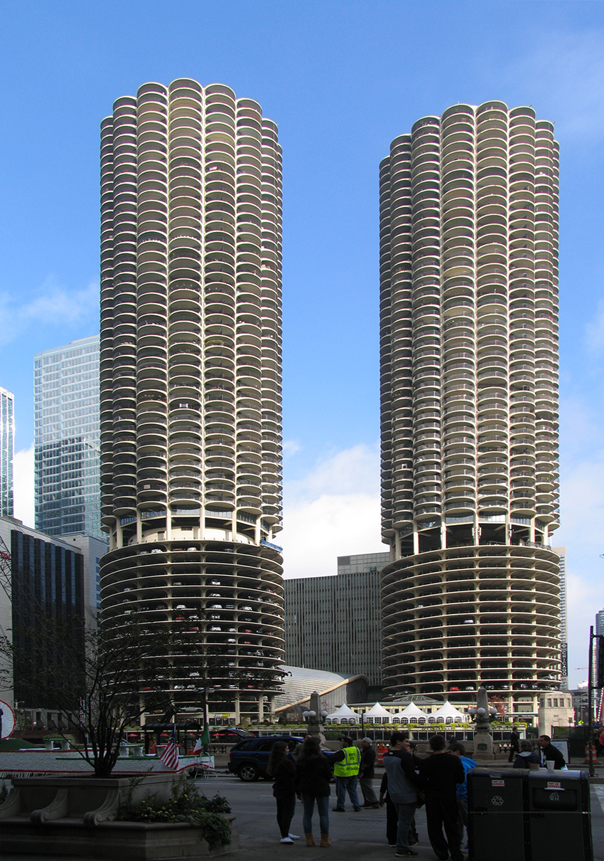 Marina City, 2014, proyectada por Bertrand Goldberg. Fotografía por José Juan Barba.
