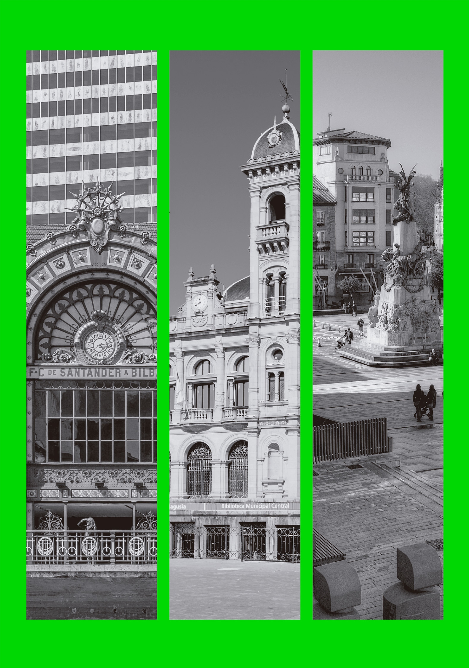 Three architectural installations will transform iconic squares in Bilbao, San Sebastian, and Vitoria-Gasteiz.