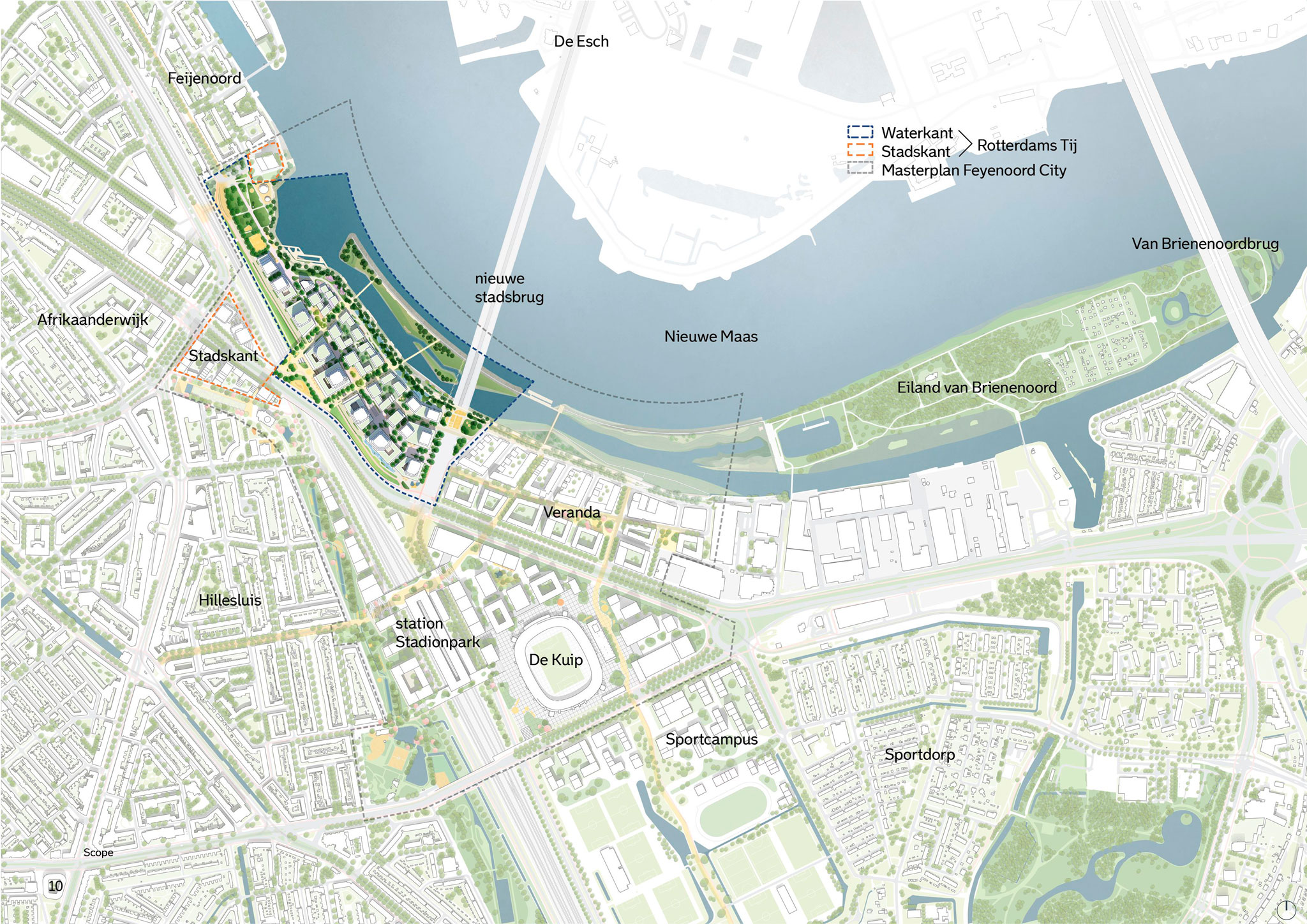 Rendering. The Waterkant by EFFEKT, OMA and LOLA.