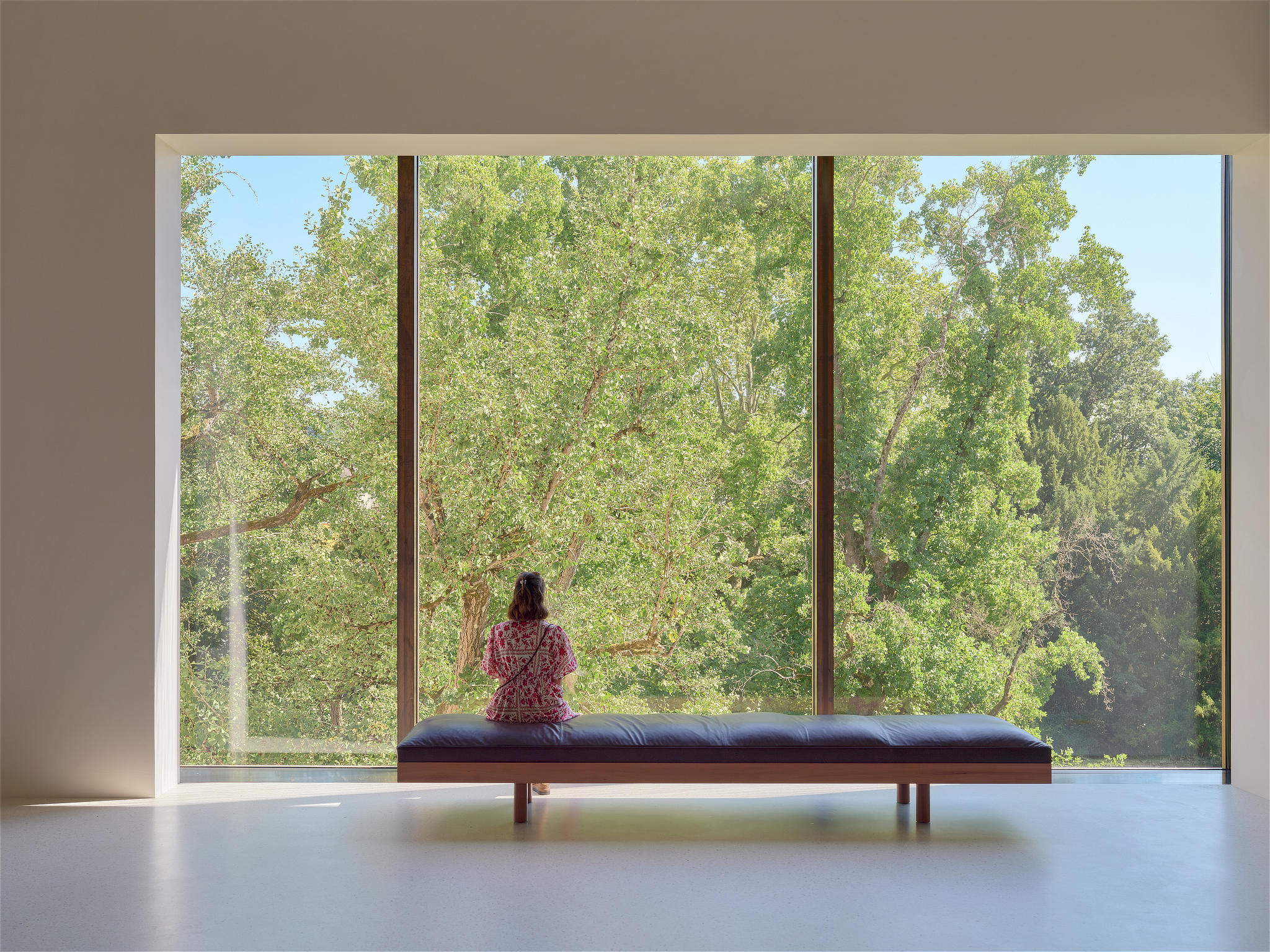 The expanded ensemble of the Fondation Beyeler, Wyss Museum by Atelier Peter Zumthor. Photograph by Mark Niedermann.