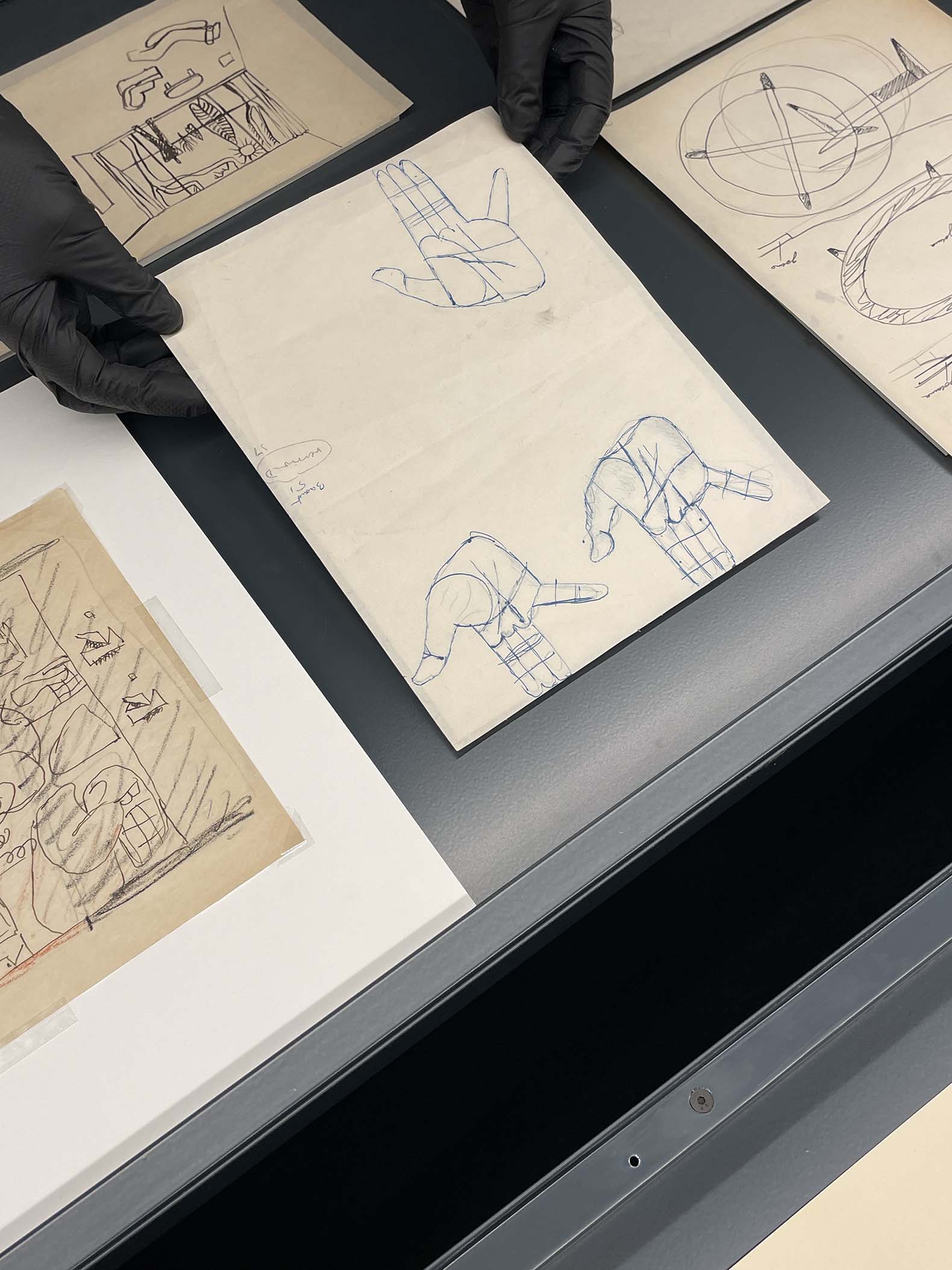 Architectural drawings. Primitivo González Collection. Photograph by Ricardo González