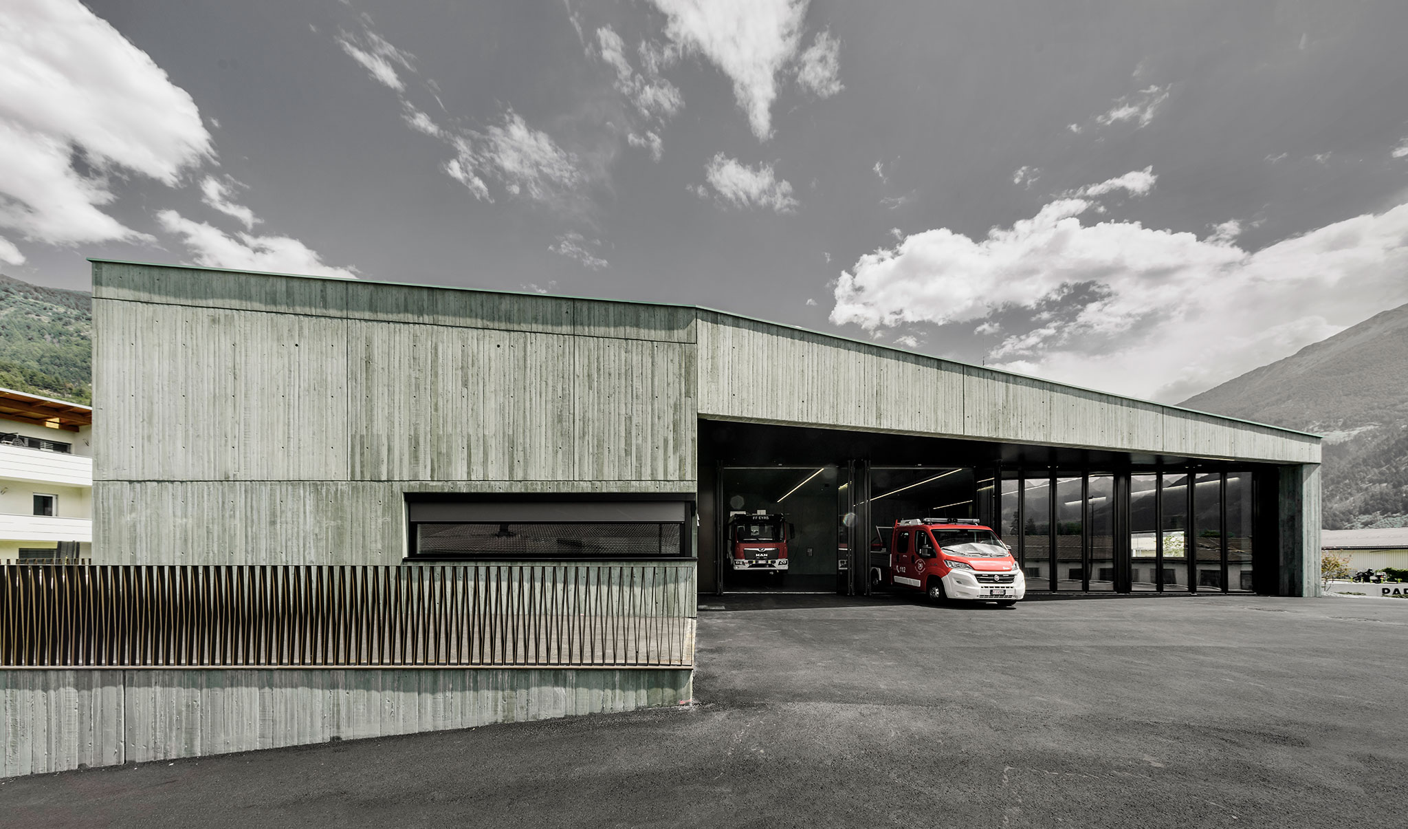 Civil Protection Centre by Roland Baldi Architects. Photograph by Oskar Da Riz  
