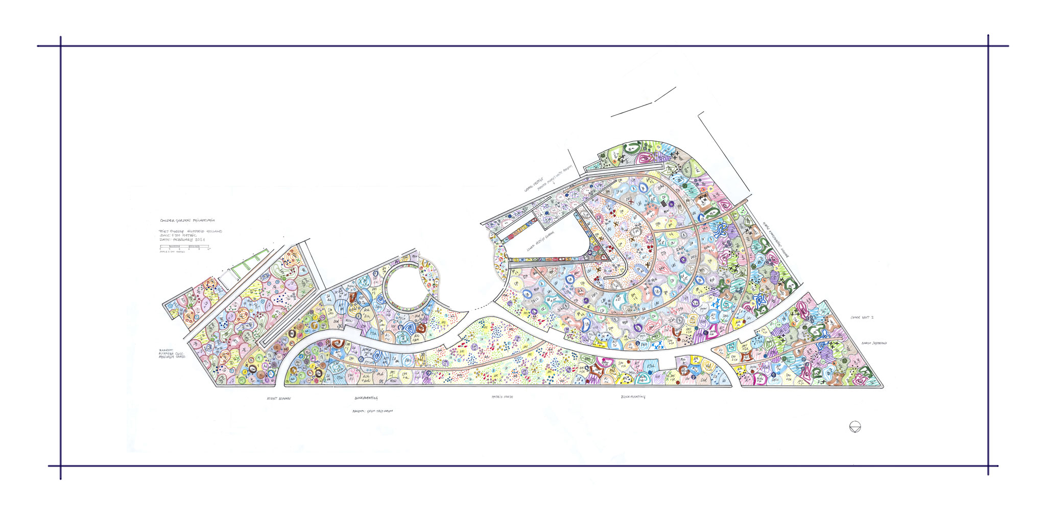 Gardens Ground floor plan. Calder Gardens by Piet Oudolf.