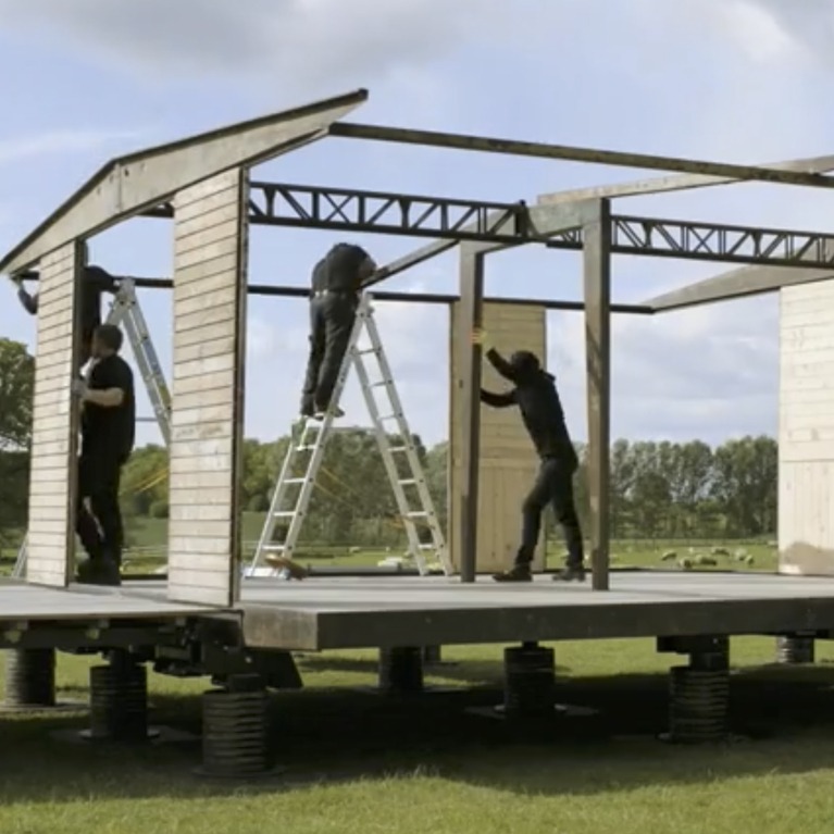 RSHP Adapts Jean Prouvé's 6x6 Demountable House for Design
