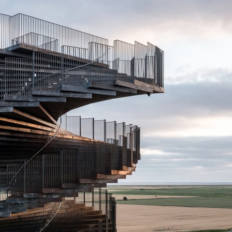 A double-helix viewing tower to rediscover Wadden Sea National