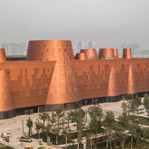 Copper skin. Tianjin Binhai Exploratorium by Bernard Tschumi