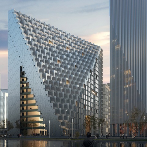 Xinhu Hangzhou Prism Breaks Ground by OMA | METALOCUS