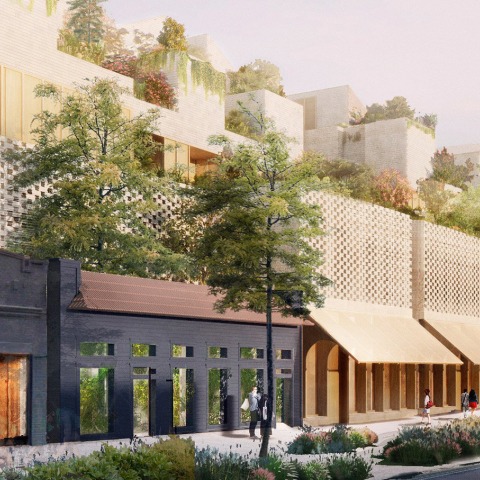Herzog & de Meuron reveals Sixth & Blanco, a new all-timber