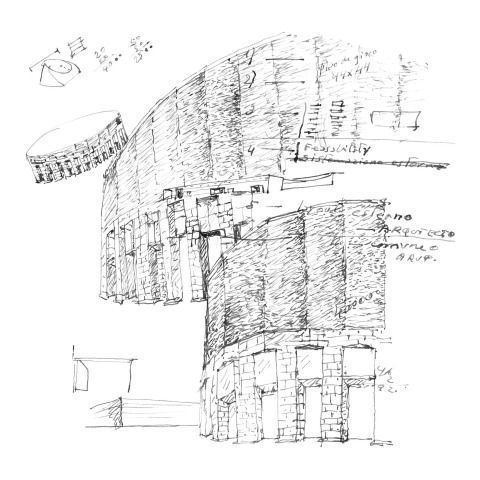 Álvaro Siza sketches at dinner アルヴァロ・シザ Álvaro Siza