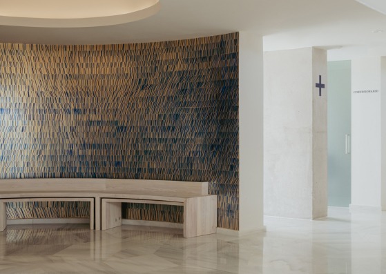 Mural paintings for the Chapels of Baptism and Penance in the University Church of the UFV by Ramos Alderete. Photograph by Amores Pictures