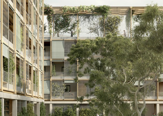 Urban visualization of the implementation of the “Regenerate Barcelona” system. Visualization by Recuerdo Studio