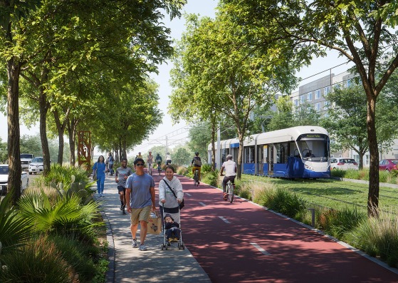 «Austin Light Rail» por UNStudio. Visualización por WAX Architectural Vizualizations