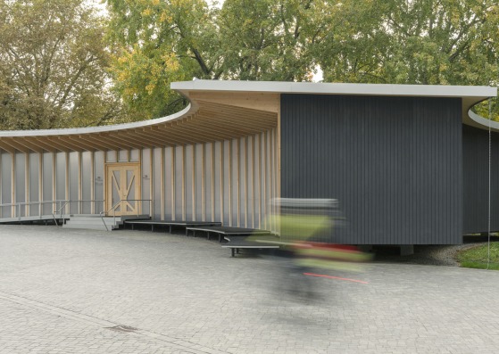 AI pavilion in Heilbronn by Sauerbruch Hutton. Photograph by Jan Bitter