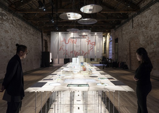 Vista de la instalación del Pabellón de Singapur en la Bienal de Arquitectura de Venecia 2025. Fotografía por Giorgio Schirato Photography