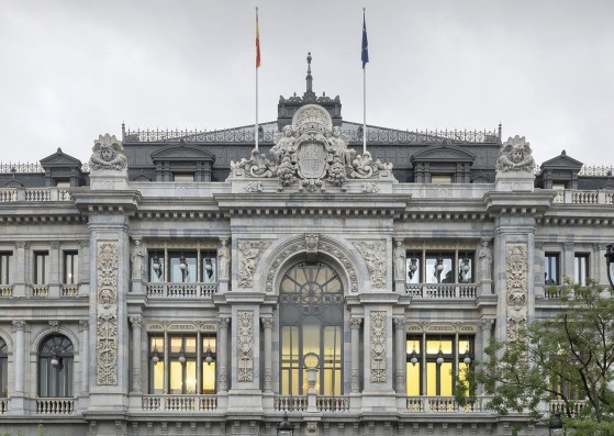 Fachada Banco de España. Fotografía cortesía por El Banco de España Fachada Banco de España. Fotografía cortesía por El Banco de España