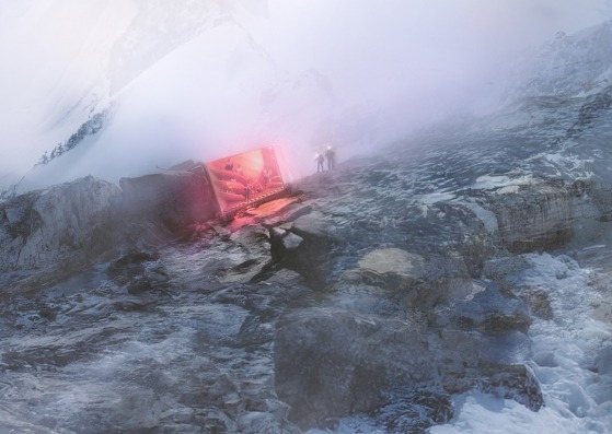 Rendering. Bivouac for the 2026 Olympics by Carlo Ratti Associati