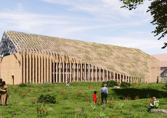 Ehrhardt Museum por Kéré architecture y HK Architekten. Visualización por Kéré architecture 