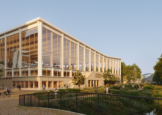 Centralbadet by Henning Larsen. Rendering by Henning Larsen