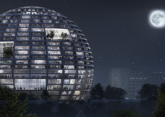 Rendering. The Grand Ballroom in Tirana by MVRDV