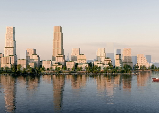 Rendering. The Waterkant by EFFEKT, OMA and LOLA.