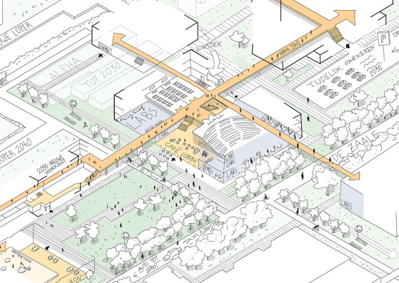 Area 19 at Eindhoven University of Technology by Kaan architecten + De Zwarte Hond. Rendering by De Zwarte Hond