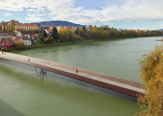 Splavarska Lent Tabor Bridge by Burgos & Garrido. Photograph by Roland Halbe