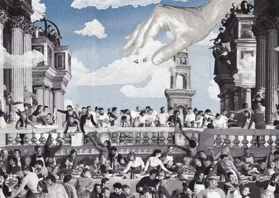 Il Gesto. A contemporary reinterpretation of The Wedding at Cana, The Venice Venice Hotel. Photograph by JR