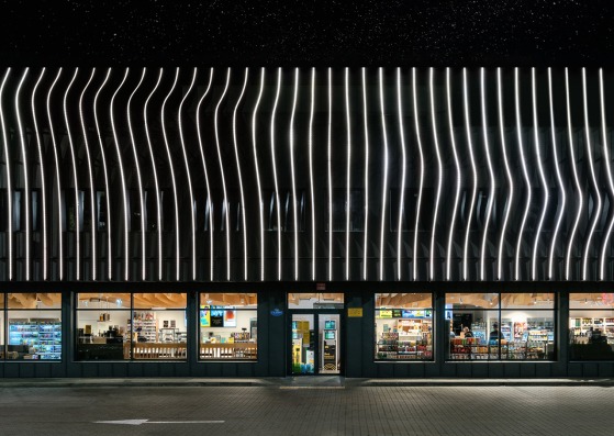 Flagship KLO Petrol Station by Aranchii Architects. Photograph by Alik Usik