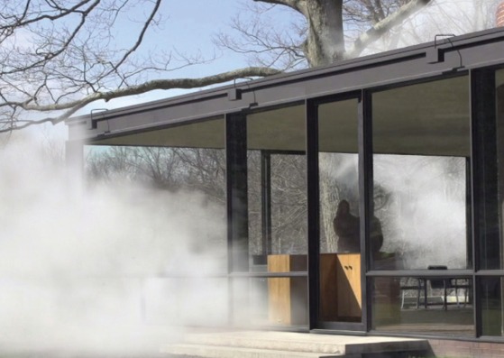 Rendering of Fujiko Nakaya: Veil at the Glass House, image courtesy of the Glass House and Fujiko Nakaya