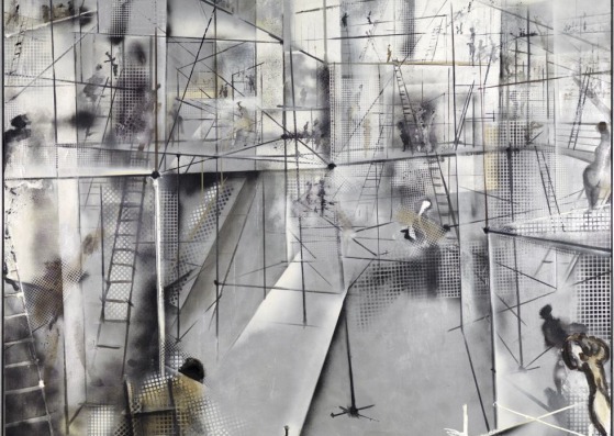 Constant. Ode à l'Odeon, (1971). Óleo y pintura de aluminio sobre lienzo. Depósito de larga duración de la Colección Fondation Constant en el Gemeentemuseum Den Haag