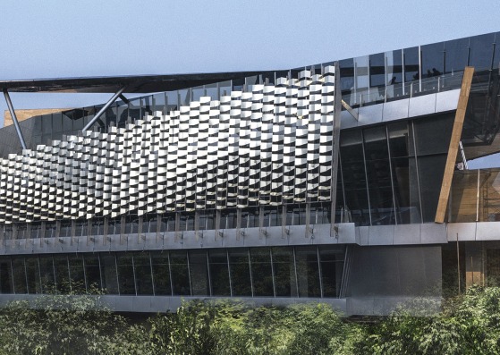 Oficina de ventas de CRCC Chongqing City Park por aoe. Fotografía por Huang Ligang