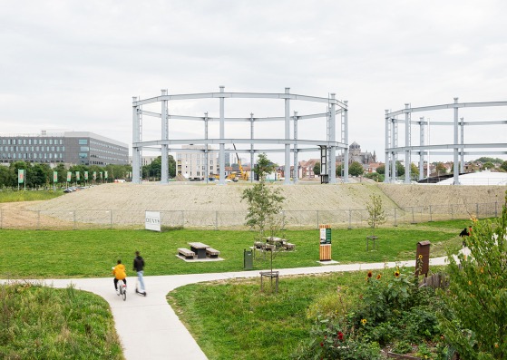 Restauración de gasómetros por B juxta architecten. Fotografía por Michiel Vergauwe