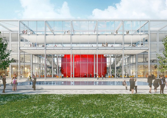 Rendering. MK:U International Design Competition by Hopkins Architects