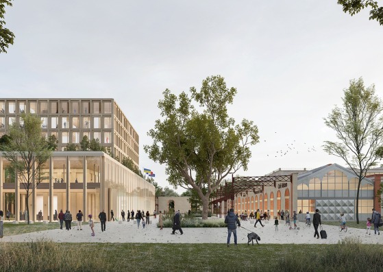New Palais de Justice de Nancy by KAAN Architecten. Visualizations by ILULISSA Images